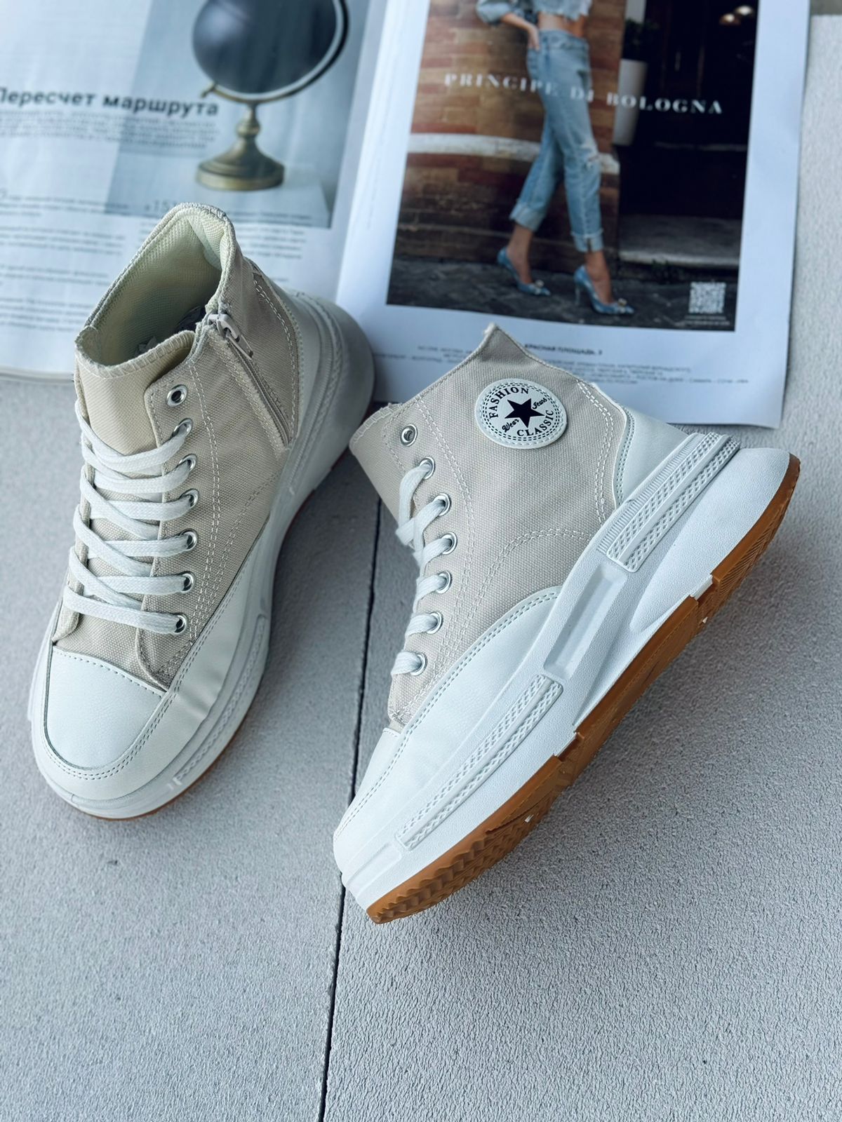 Женские весенние кеды FASHION SO-240-60 (8 пар в коробе, размер 36-41)