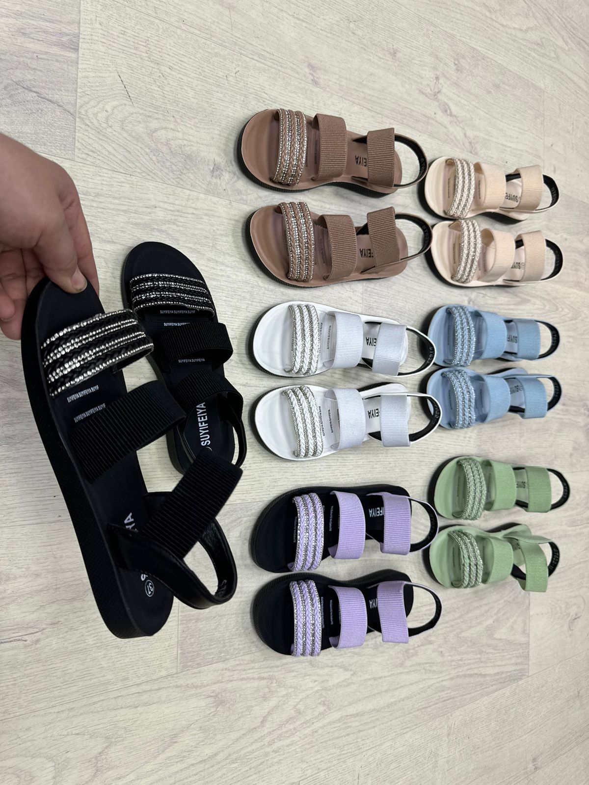 Женские весенние босоножки SUYIFEIYA SO-246-43 (10 пар в коробе, размер 36-41)