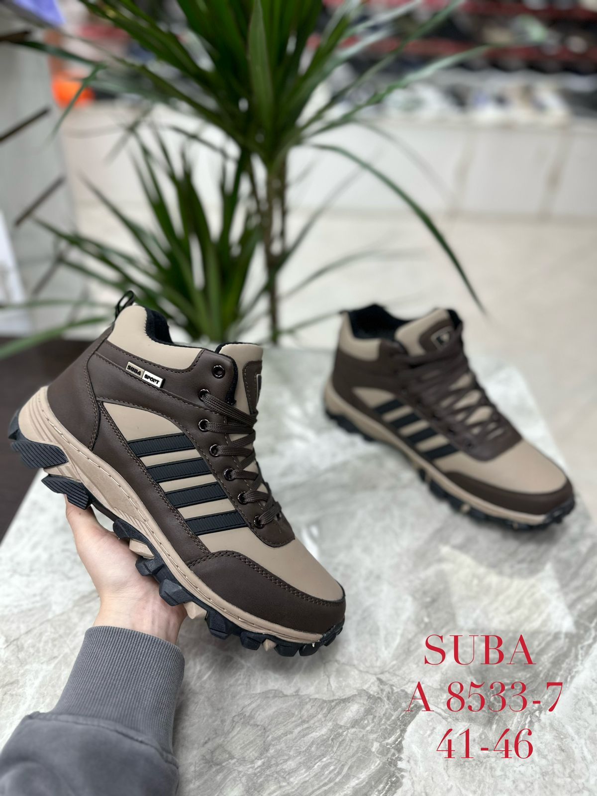 Мужские зимние ботинки SUBA SO-215-112 (8 пар в коробе, размер 41-46)