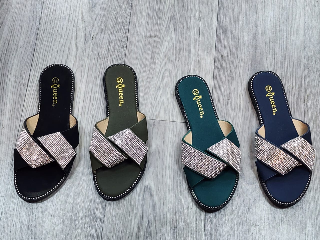 Женские весенние шлепанцы QUEEN SO-246-23 (10 пар в коробе, размер 36-41)