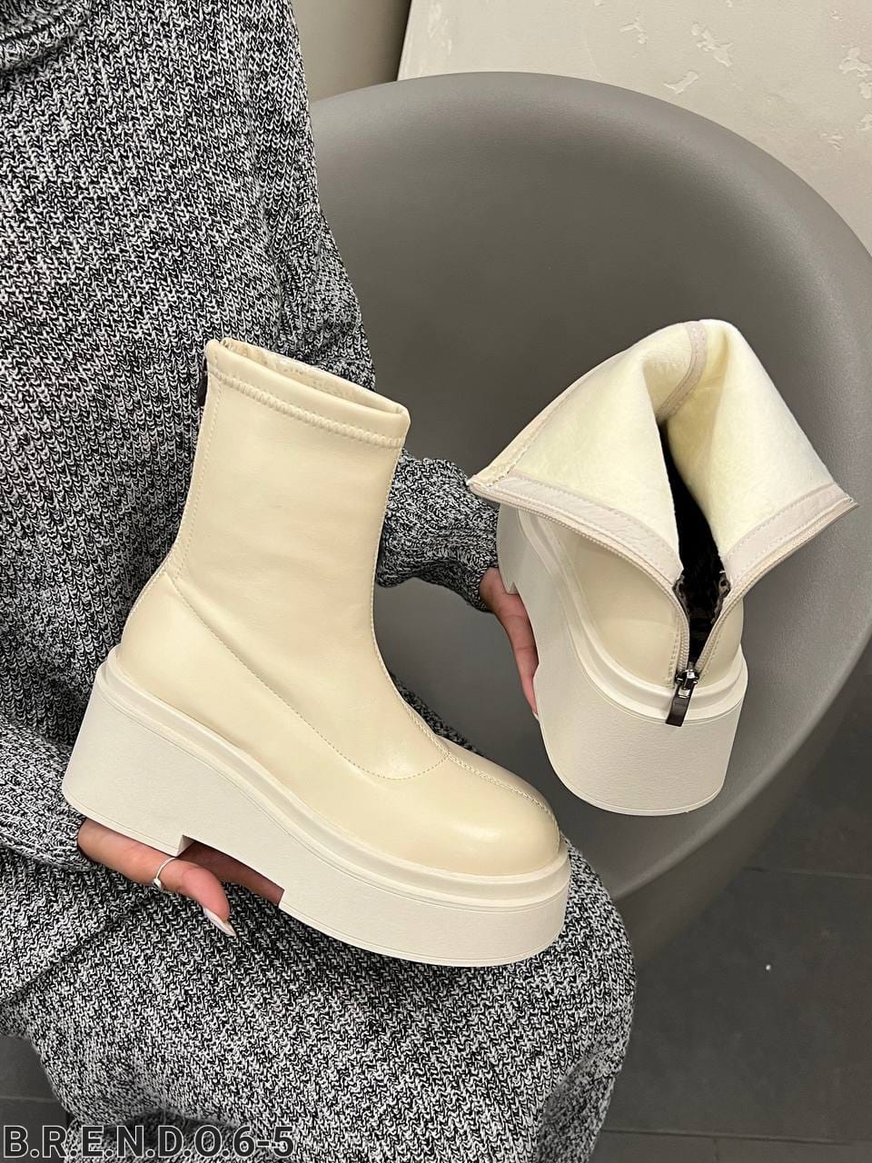 Женские весенние ботинки FASHION SO-222-133 (8 пар в коробе, размер 36-41)