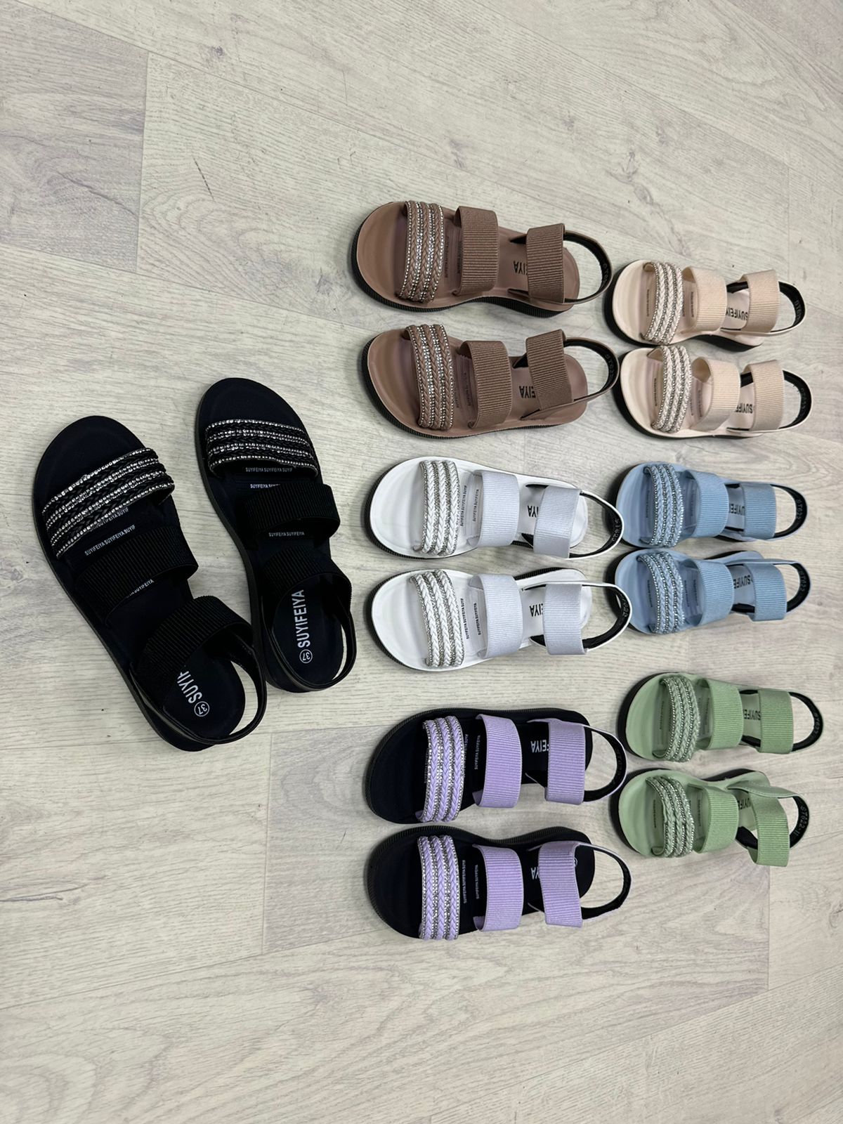 Женские весенние босоножки SUYIFEIYA SO-246-46 (10 пар в коробе, размер 36-41)