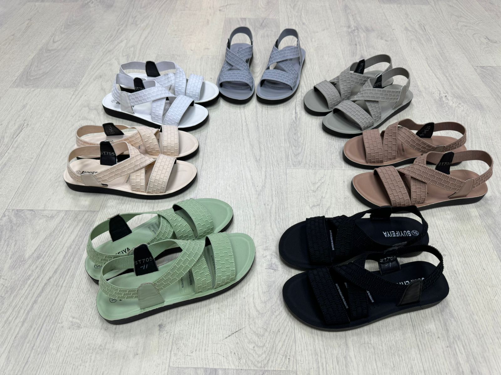 Женские весенние босоножки SUYIFEIYA SO-246-119 (10 пар в коробе, размер 36-41)