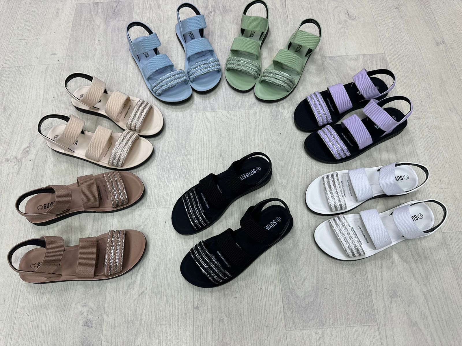 Женские весенние босоножки SUYIFEIYA SO-246-45 (10 пар в коробе, размер 36-41)