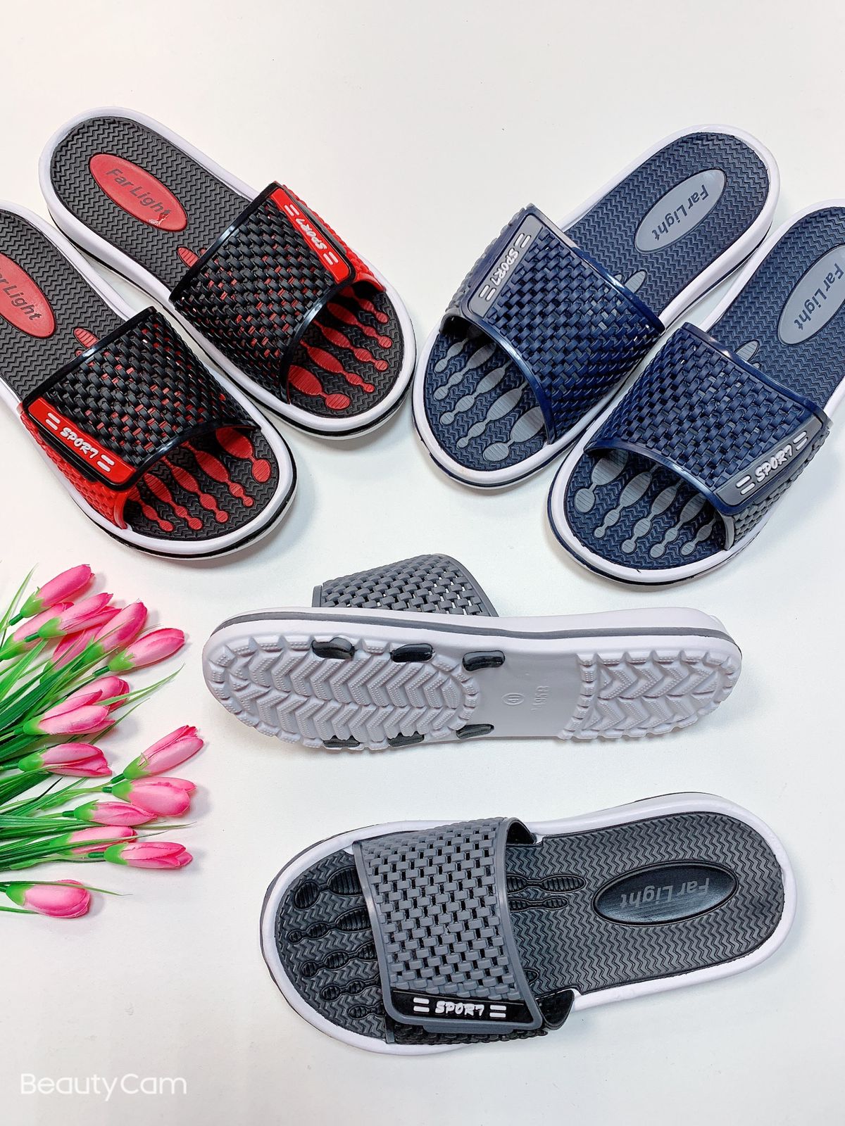 Мужские сланцы  FASHION SO-251-173 (12 пар в коробе, 40-45 размер)