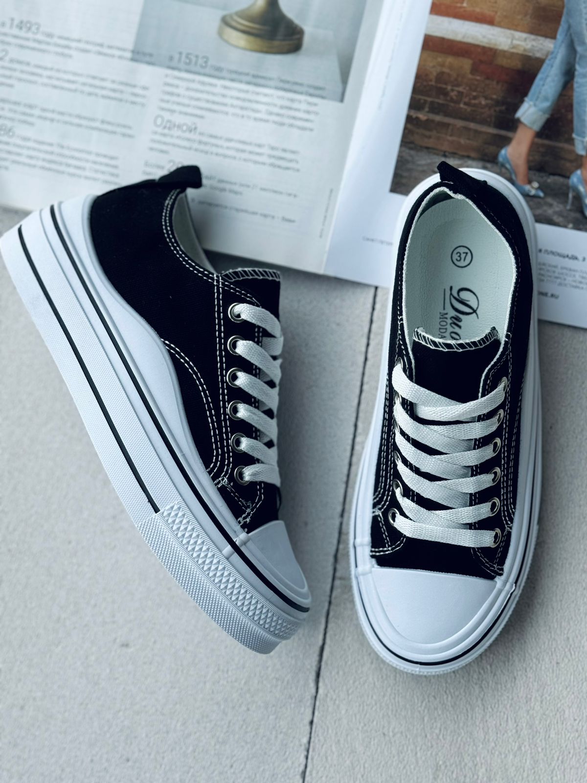 Женские весенние кеды FASHION SO-240-43 (8 пар в коробе, размер 36-41)