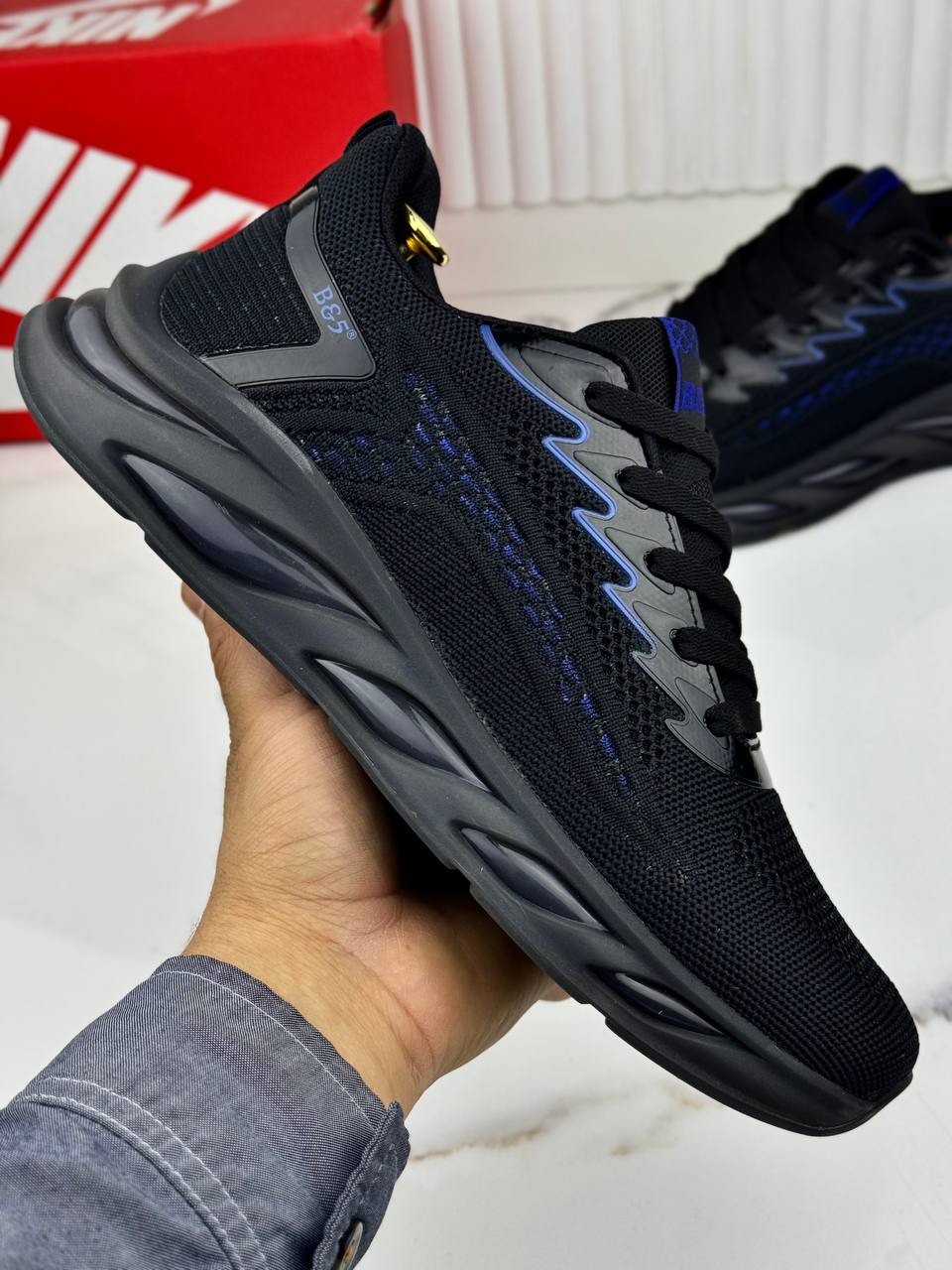 Мужские весенние кроссовки AIR SO-240-221 (8 пар в коробе, размер 41-46)