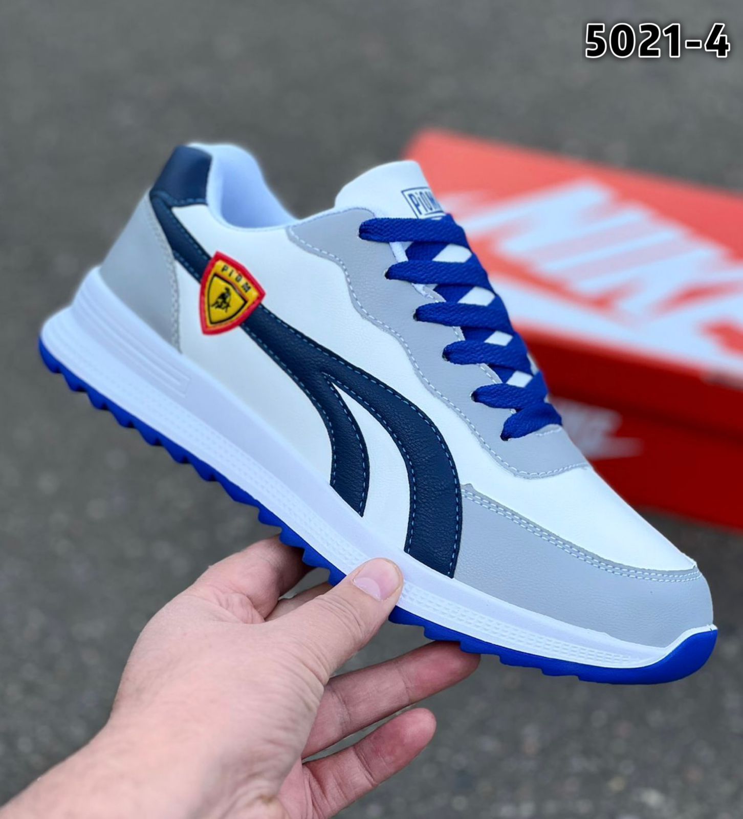 Мужские весенние кроссовки AIR SO-227-201 (8 пар в коробе, размер 41-46)