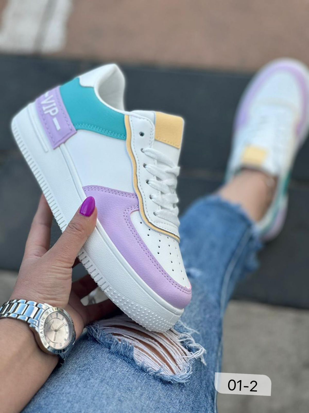 Женские весенние кроссовки FASHION SO-220-41 (8 пар в коробе, размер 36-41)