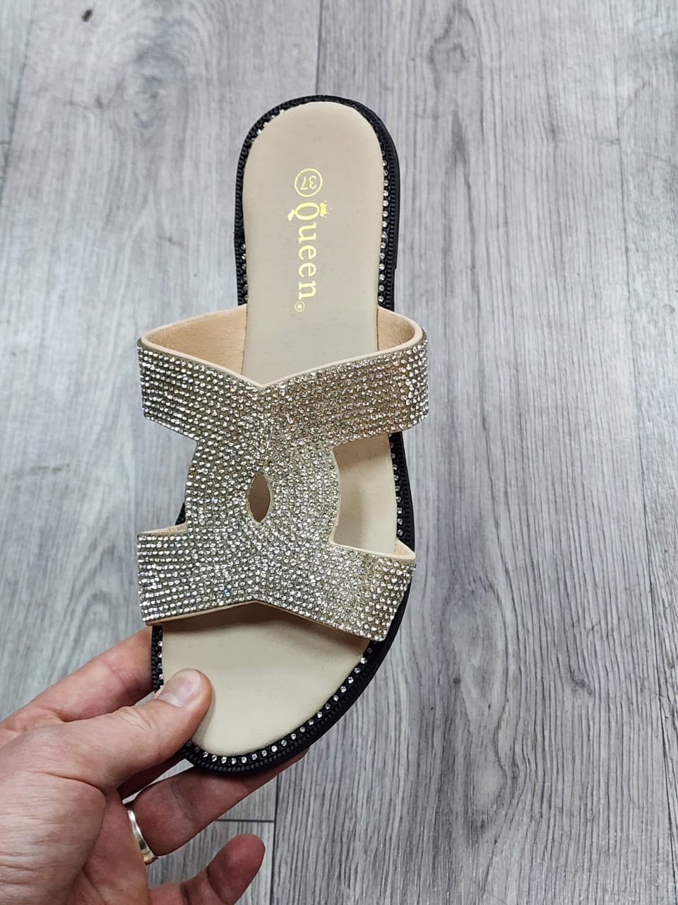 Женские весенние шлепанцы QUEEN SO-246-28 (10 пар в коробе, размер 36-41)