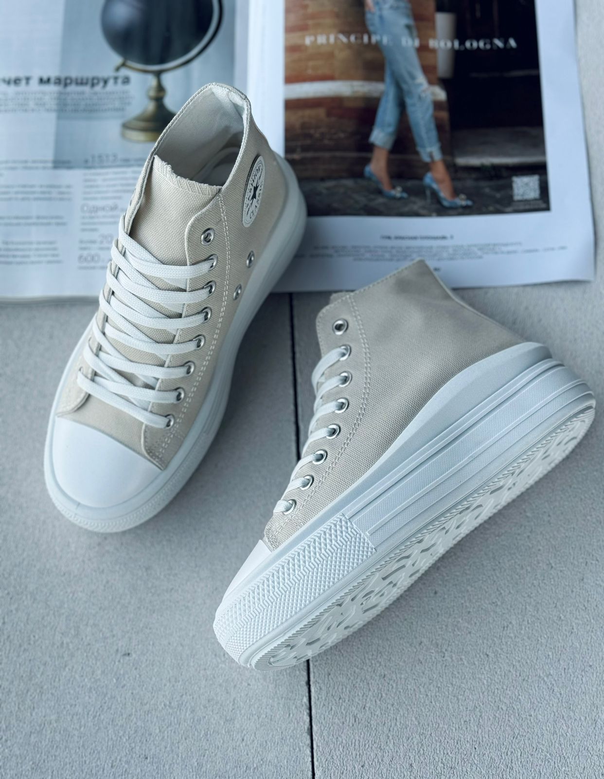 Женские весенние кеды FASHION SO-240-80 (8 пар в коробе, размер 36-41)