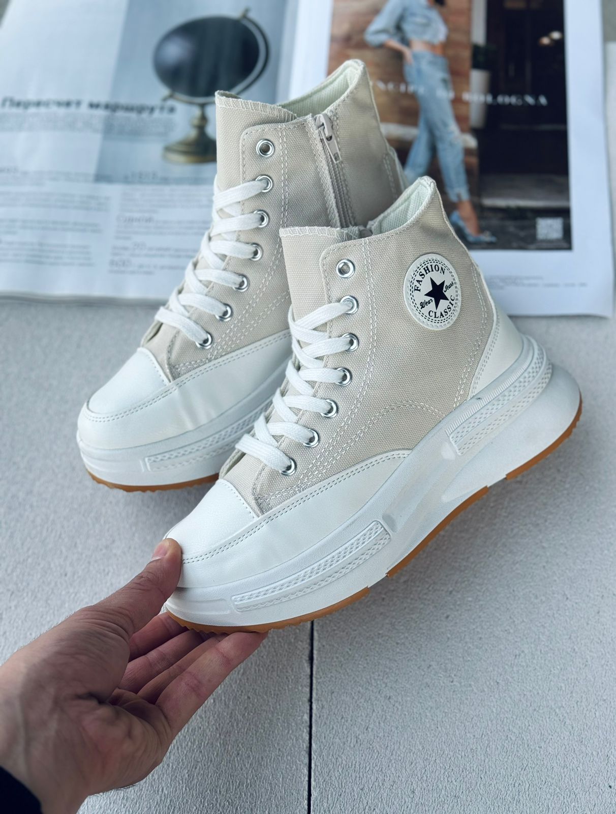 Женские весенние кеды FASHION SO-240-66 (8 пар в коробе, размер 36-41)