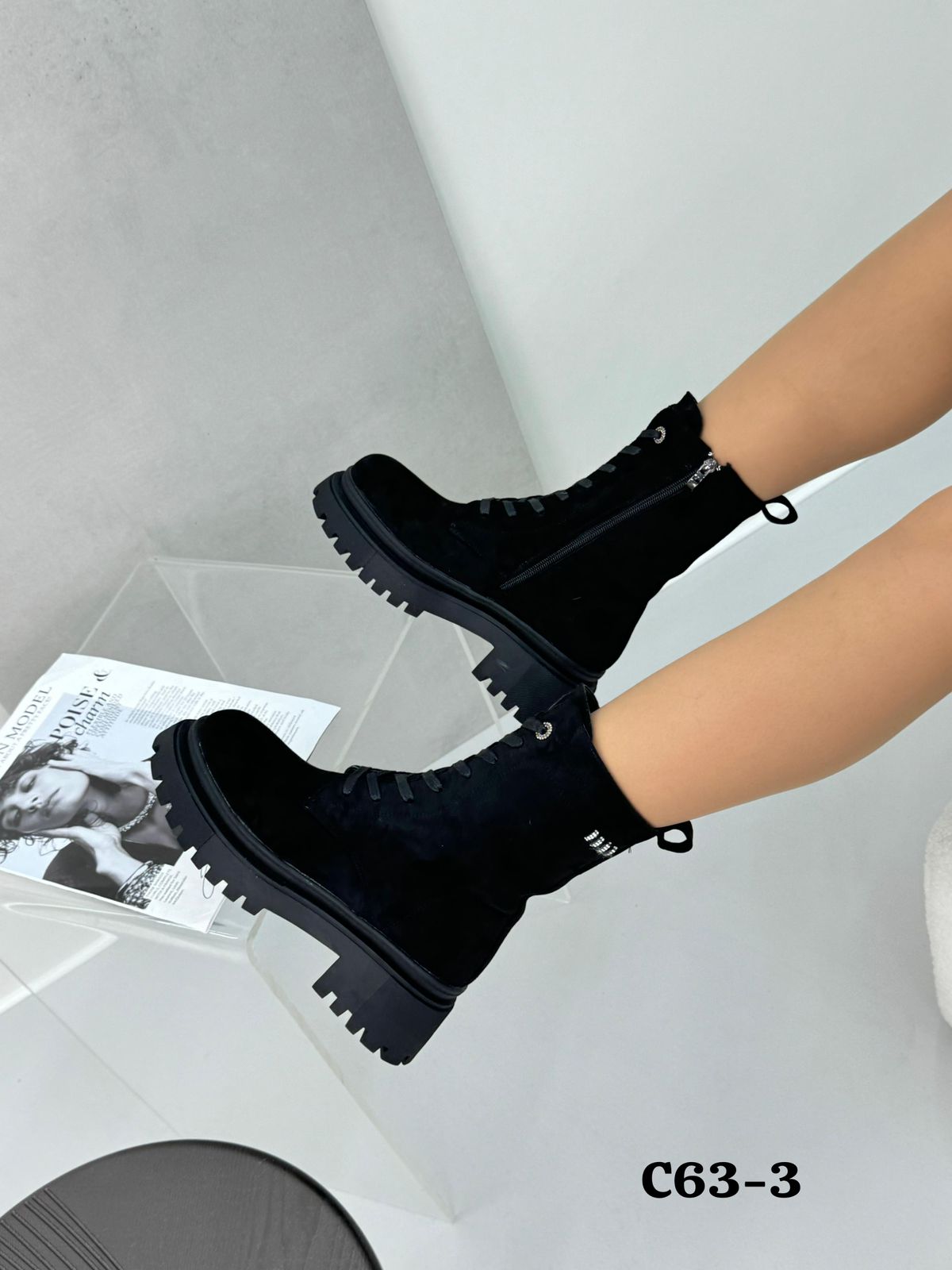 Женские ботинки  FASHION SO-251-495 (8 пар в коробе, 36-41 размер)