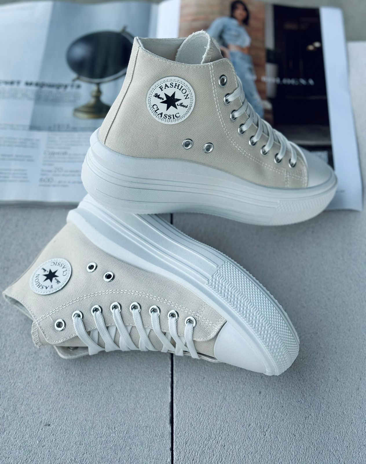 Женские весенние кеды FASHION SO-240-79 (8 пар в коробе, размер 36-41)