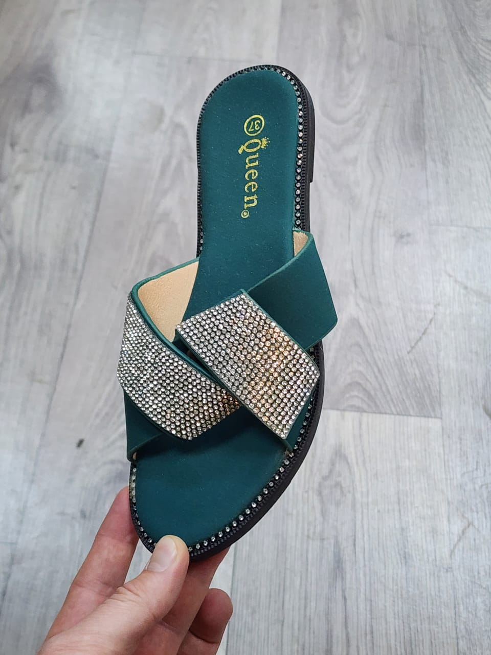 Женские весенние шлепанцы QUEEN SO-246-21 (10 пар в коробе, размер 36-41)