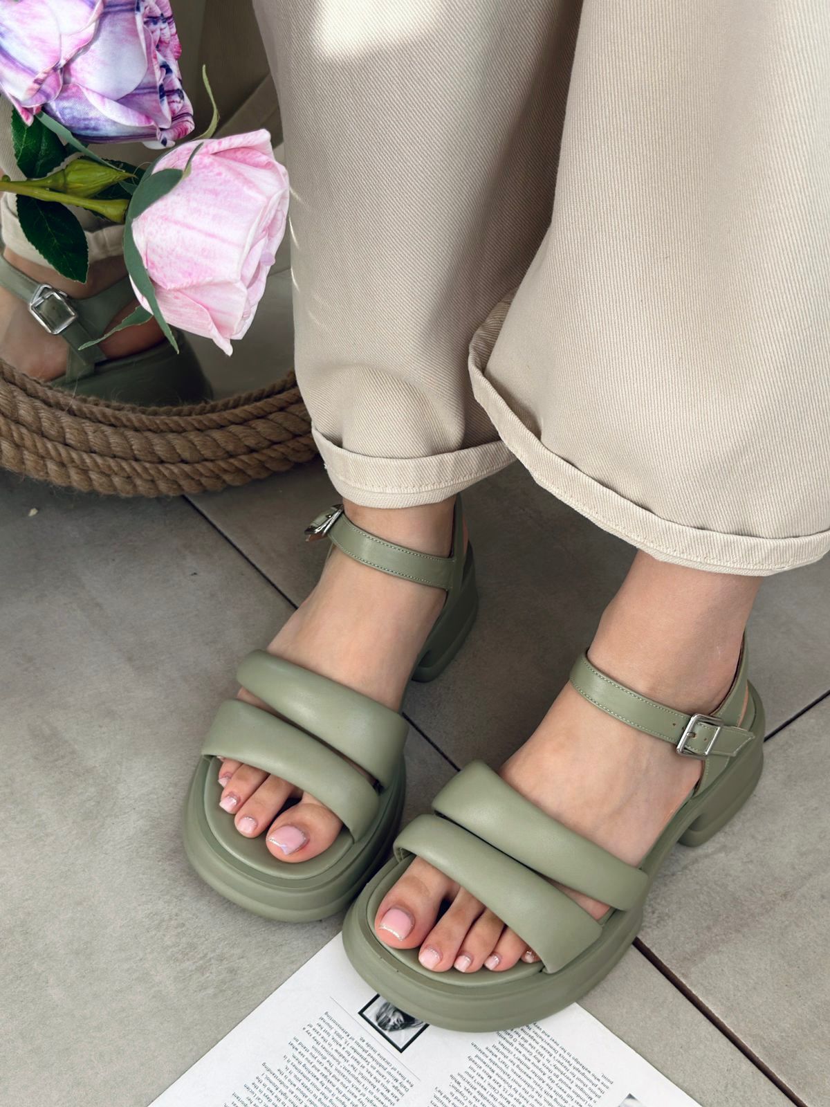 Женские летние босоножки FASHION SO-237-35 (6 пар в коробе, размер 36-40)