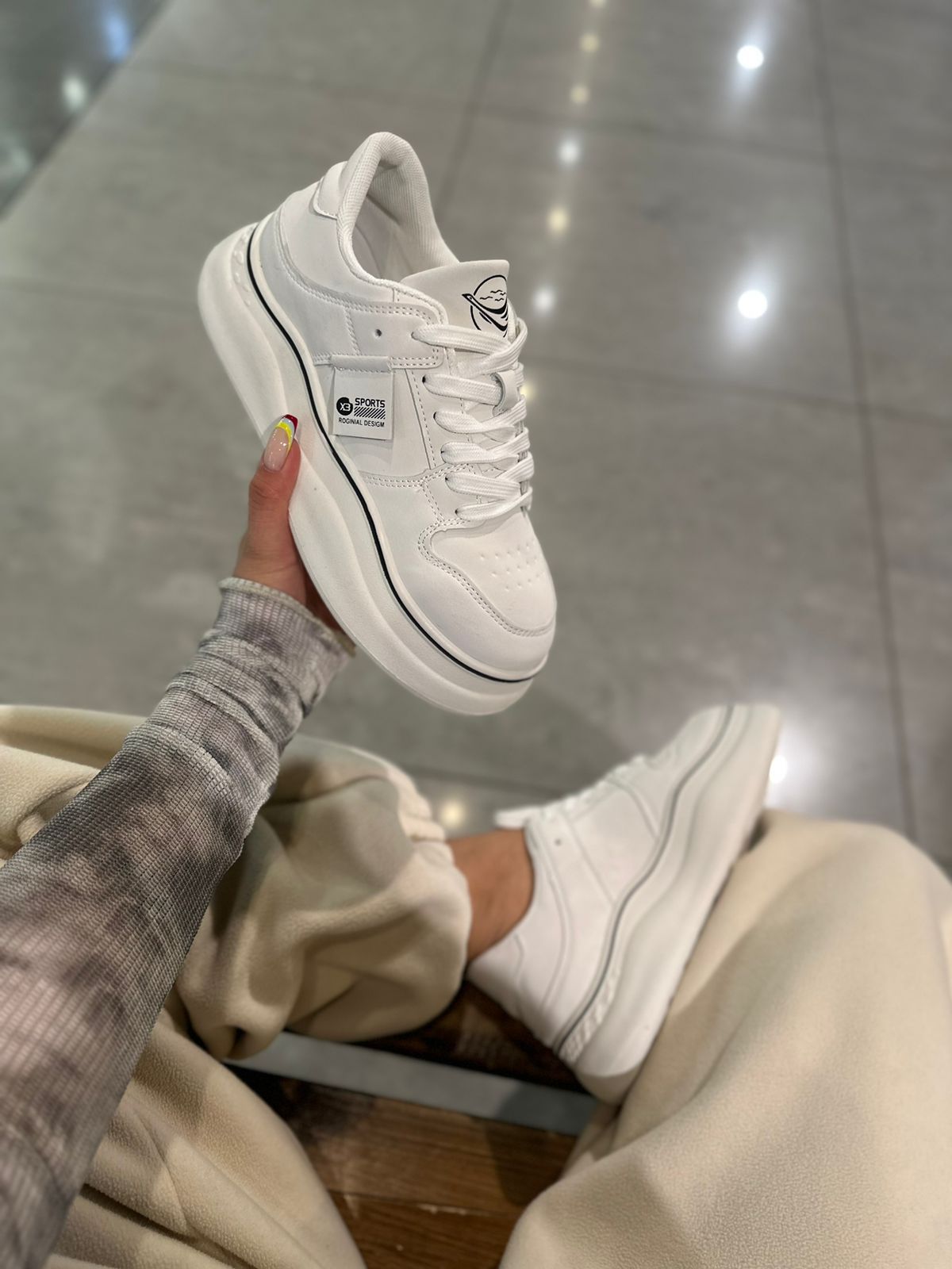 Женские весенние кроссовки FASHION SO-225-90 (8 пар в коробе, размер 36-41)