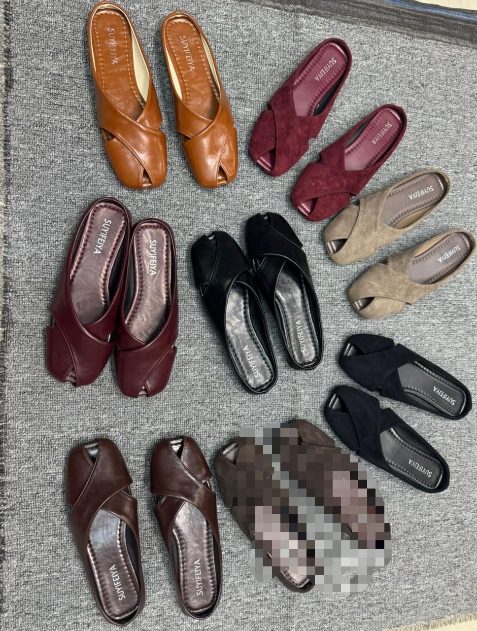 Женские шлепанцы  SUFINA SO-255-89 (8 пар в коробе, 36-41 размер)