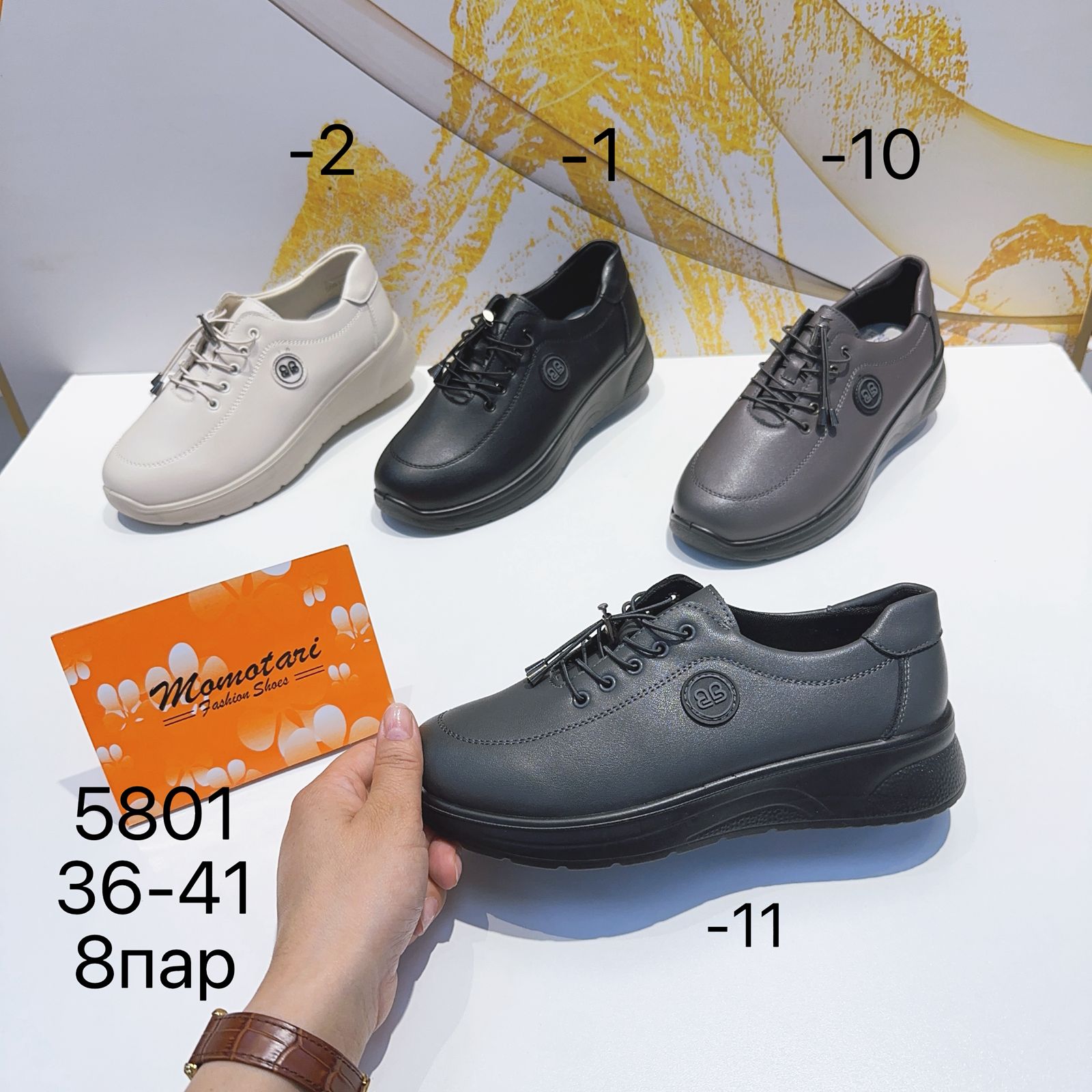 Женские туфли  MOMOTARI SO-266-159 (8 пар в коробе, 36-41 размер)