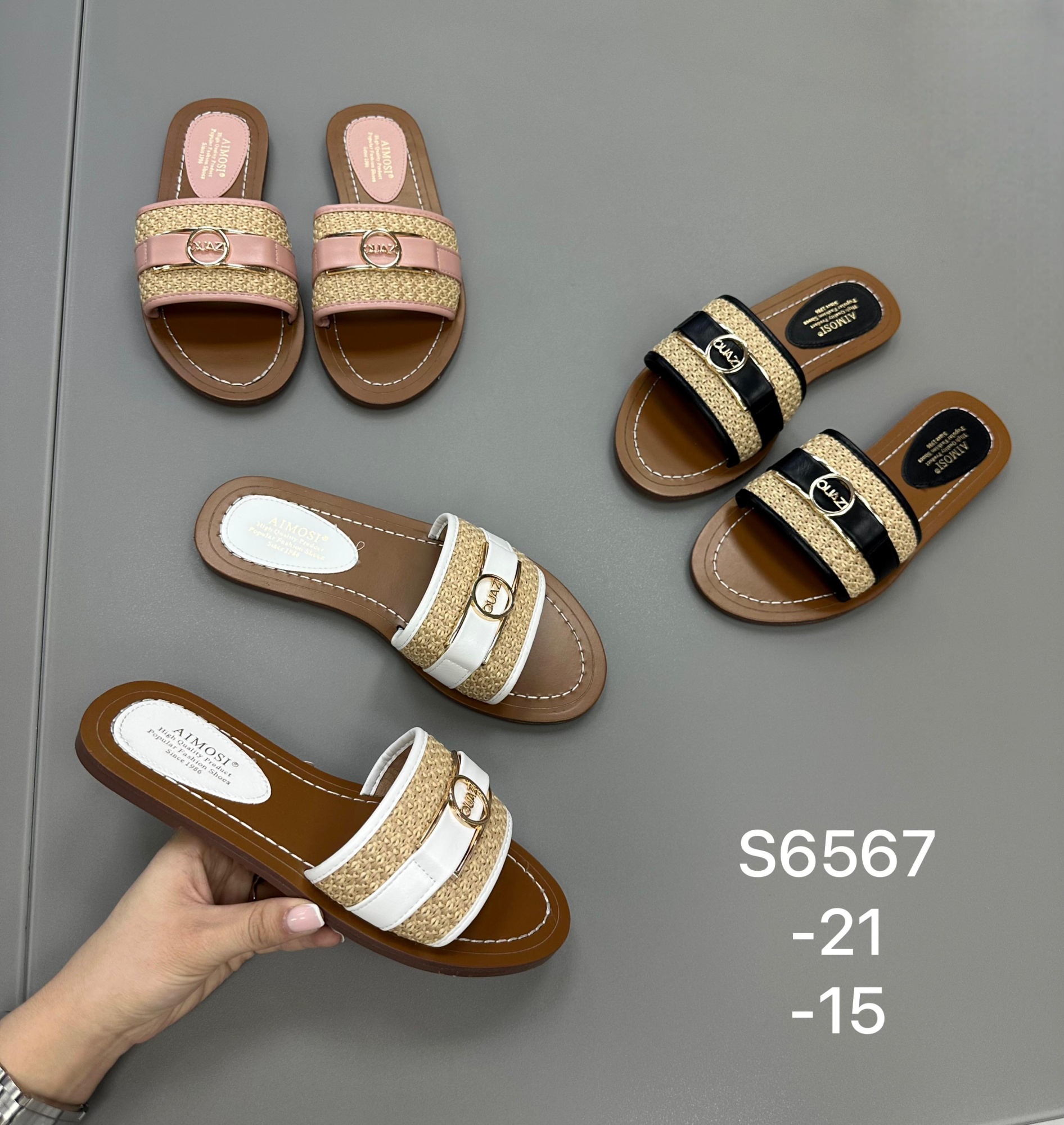 Женские шлепанцы  FASHION SO-259-33 (8 пар в коробе, 36-40 размер)